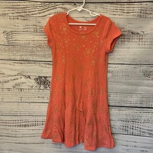 Girl coral colored limited edition Disney jumping beans dress size 6